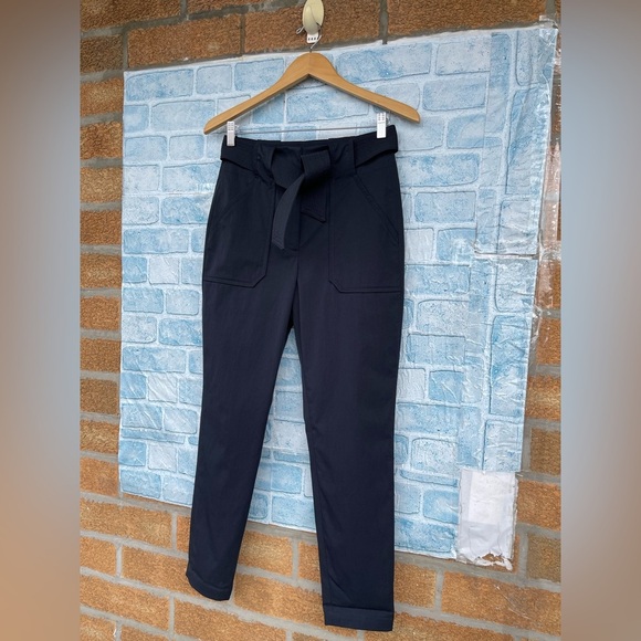 Veronica Beard Mahary Belted High-Waisted Pants size 2 - Picture 5 of 16